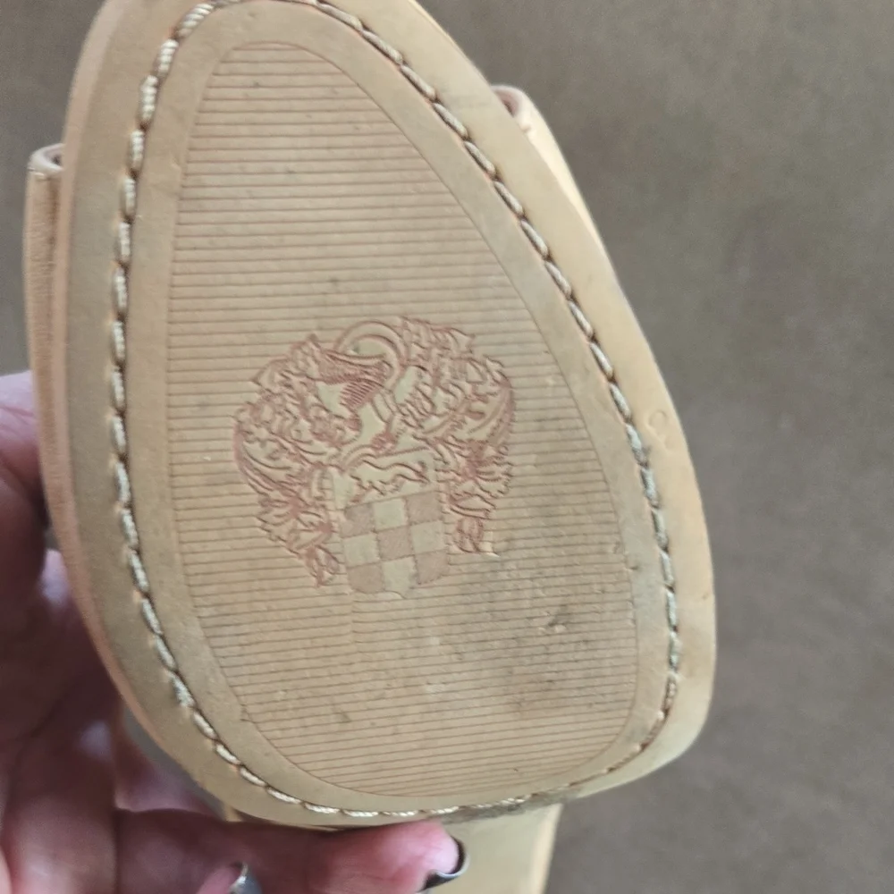 Vince Camuto Cream Peep-Toe Heeled Boots - Picture 4 of 5